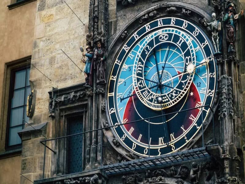 orloj-praga-2 A prágai Orloj csillagászati óra számlapja közelről.